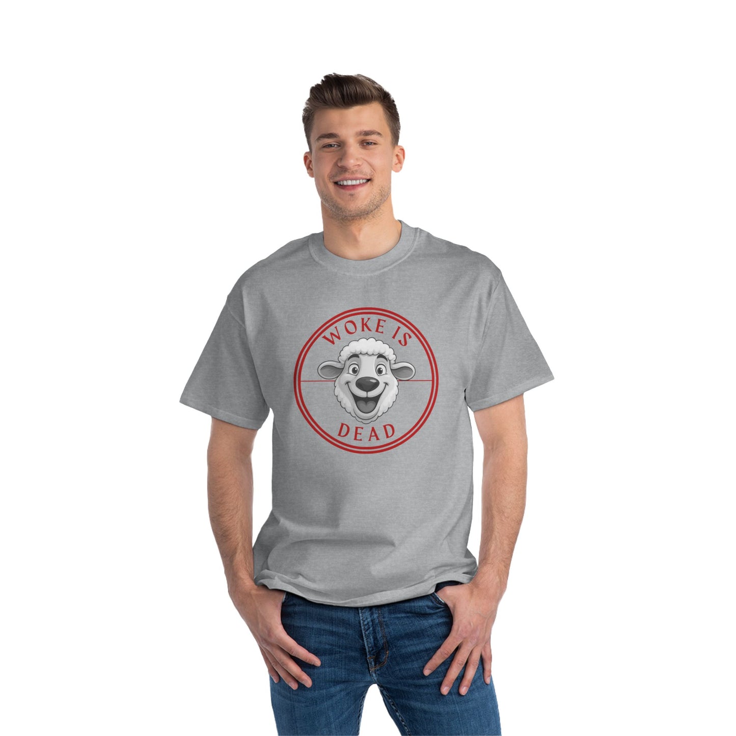 Woke Is Dead Short-Sleeve T-Shirt, Statement Tee, Casual Wear, Gift for Friends, Trendy Outfit, Humorous Shirt