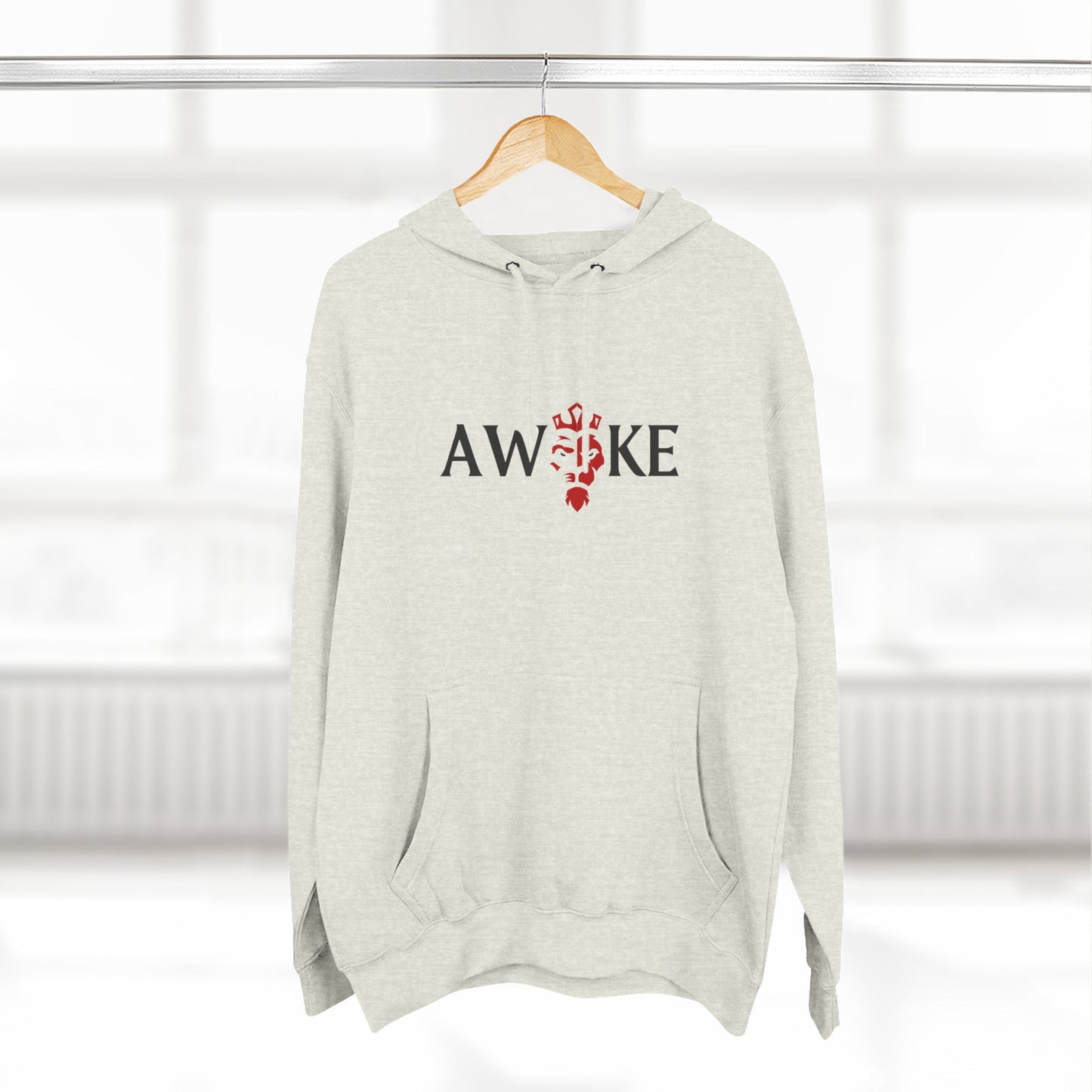 AWOKE Three-Panel Fleece Hoodie - Cozy Uni-Sex Style, Perfect for Chill Days, Gifts for Him/Her, Casual Wear, Oversized Comfort