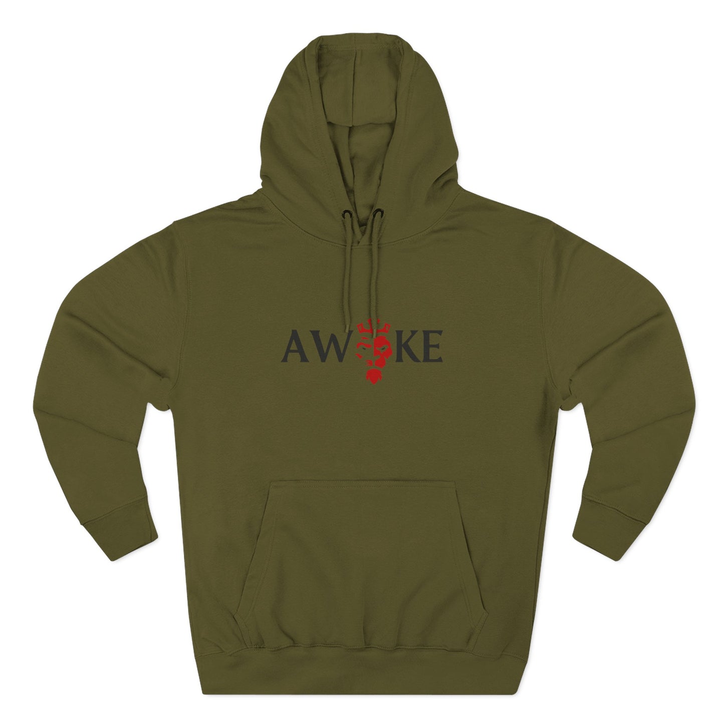 AWOKE Three-Panel Fleece Hoodie - Cozy Uni-Sex Style, Perfect for Chill Days, Gifts for Him/Her, Casual Wear, Oversized Comfort