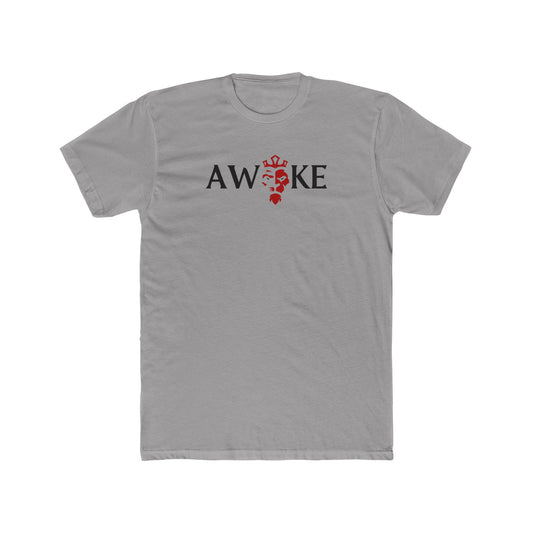 Red King Crown AWAKE Unisex Cotton Crew Tee, Casual Shirt, Graphic Tee, Gift for Him/Her, Mens/Womens T-shirt, Everyday Wear
