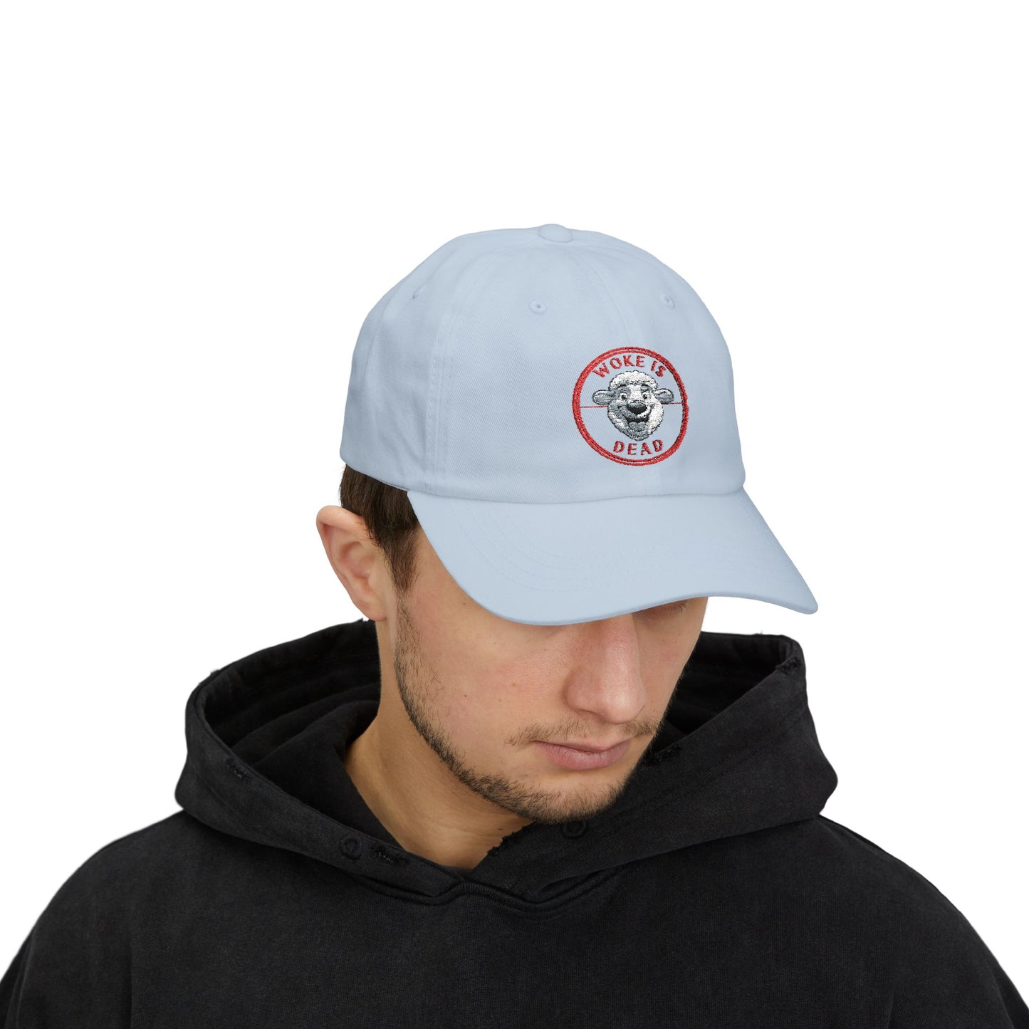 Stylish WOKE IS DEAD Dad Cap, Trendy White Dad Hat, Casual Fashion Accessory, Gift for Fathers Day, Summer Outing Hat