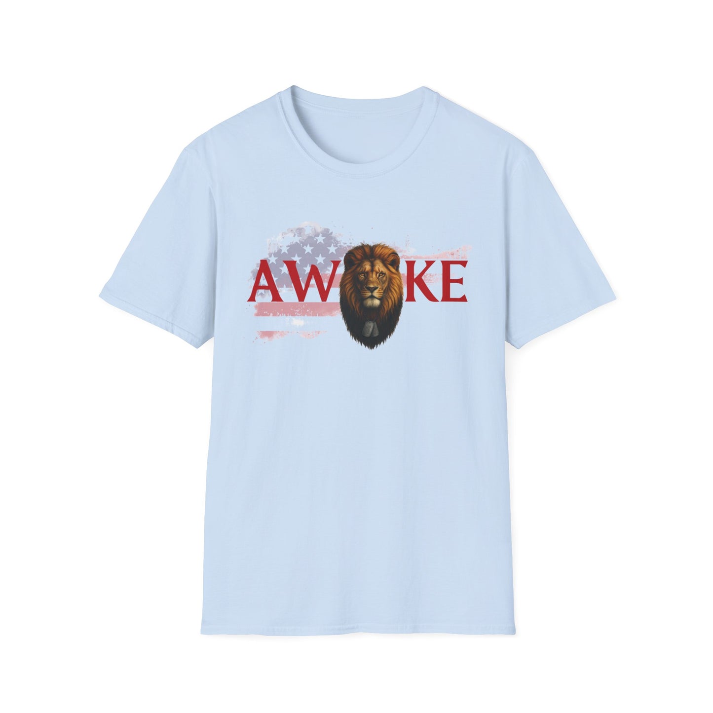 Awake Lion Graphic Unisex T-Shirt, Inspirational Apparel, Casual Wear, Gift for Him/Her, Freedom Tee