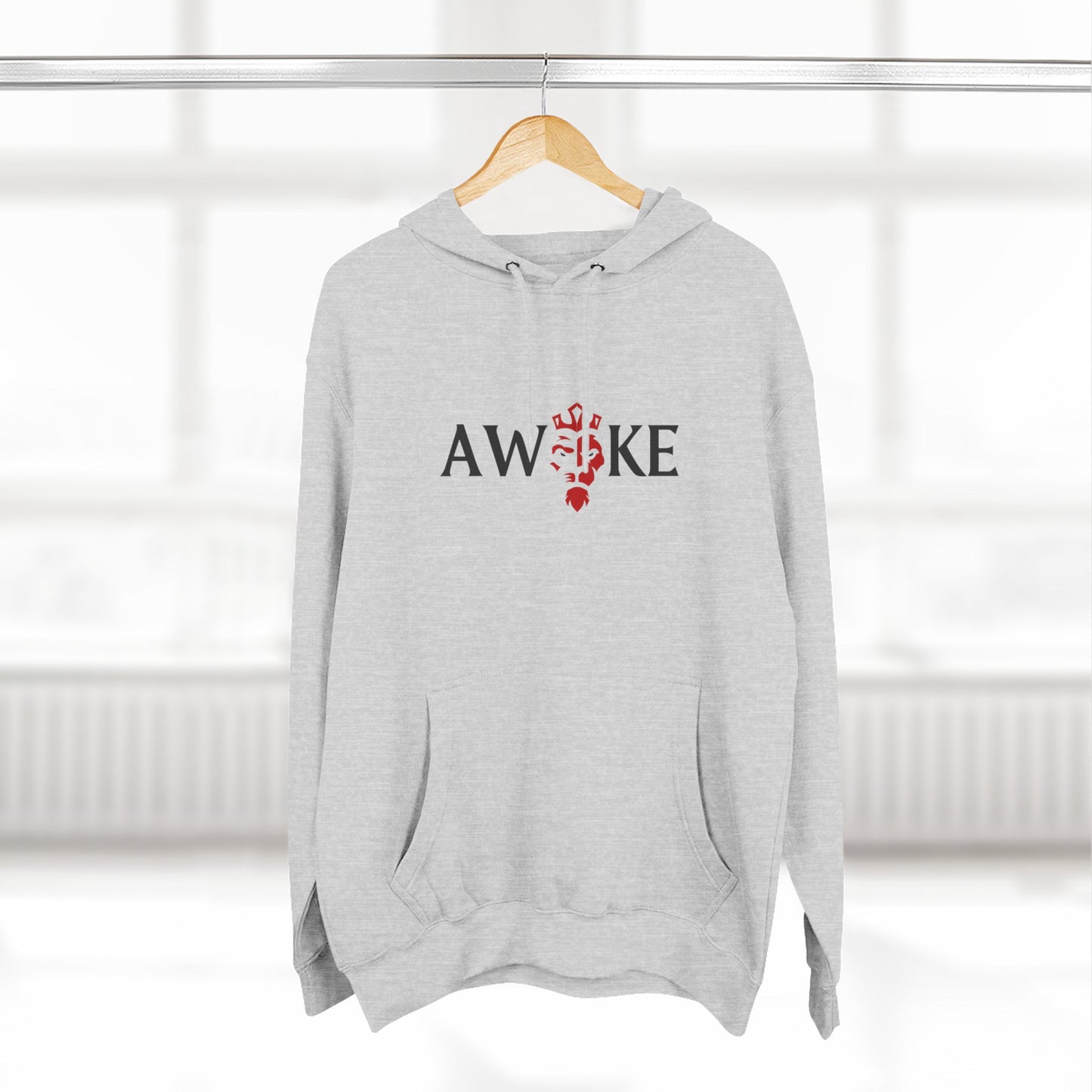 AWOKE Three-Panel Fleece Hoodie - Cozy Uni-Sex Style, Perfect for Chill Days, Gifts for Him/Her, Casual Wear, Oversized Comfort