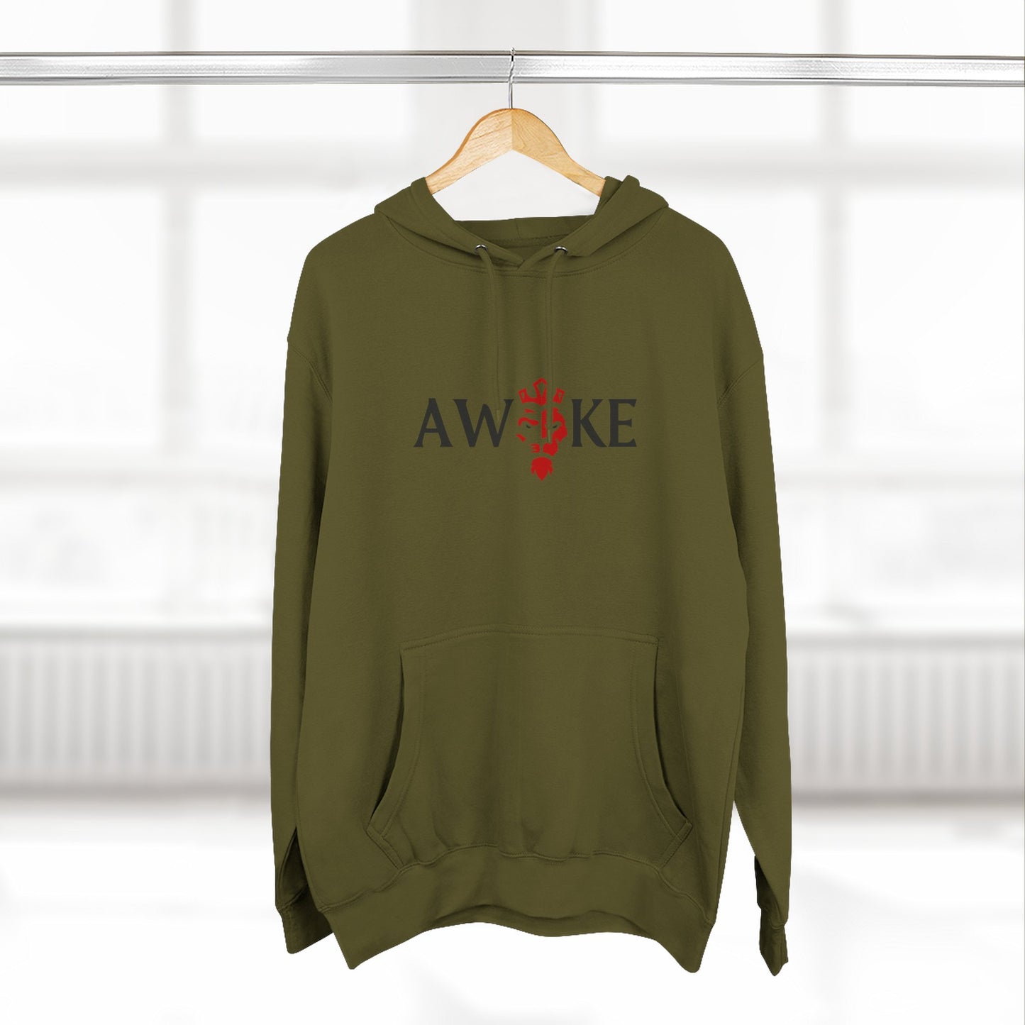 AWOKE Three-Panel Fleece Hoodie - Cozy Uni-Sex Style, Perfect for Chill Days, Gifts for Him/Her, Casual Wear, Oversized Comfort