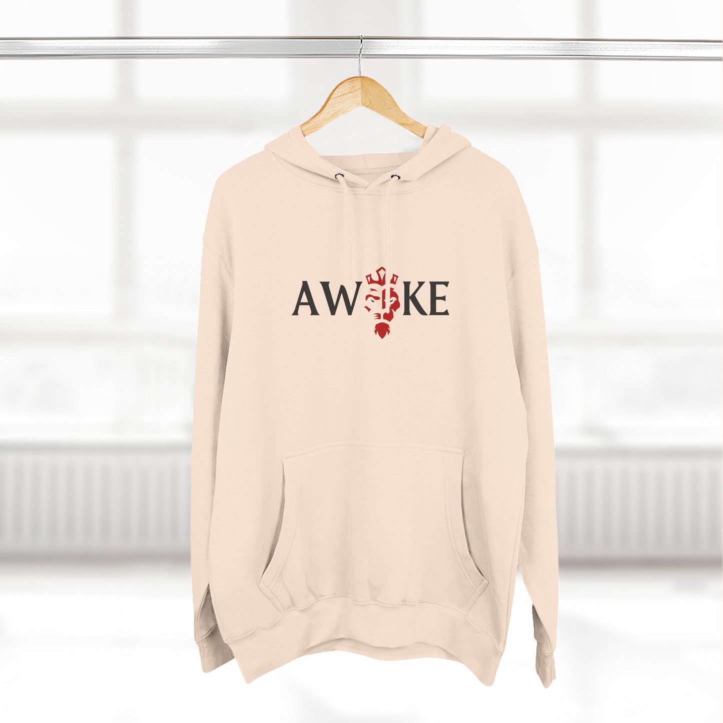 AWOKE Three-Panel Fleece Hoodie - Cozy Uni-Sex Style, Perfect for Chill Days, Gifts for Him/Her, Casual Wear, Oversized Comfort