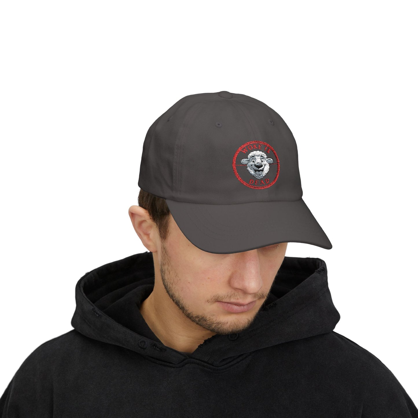 Stylish WOKE IS DEAD Dad Cap, Trendy White Dad Hat, Casual Fashion Accessory, Gift for Fathers Day, Summer Outing Hat