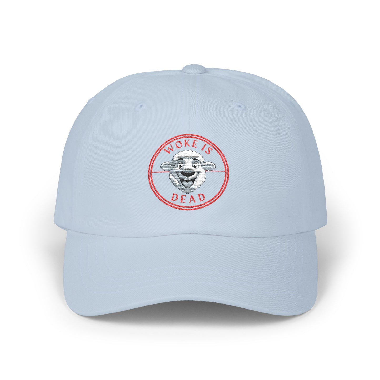 Stylish WOKE IS DEAD Dad Cap, Trendy White Dad Hat, Casual Fashion Accessory, Gift for Fathers Day, Summer Outing Hat