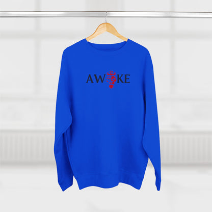 Awake Unisex Crewneck Sweatshirt - Cozy Gift, Casual Wear, Fall Style, Motivational Gift, Relaxed Fit