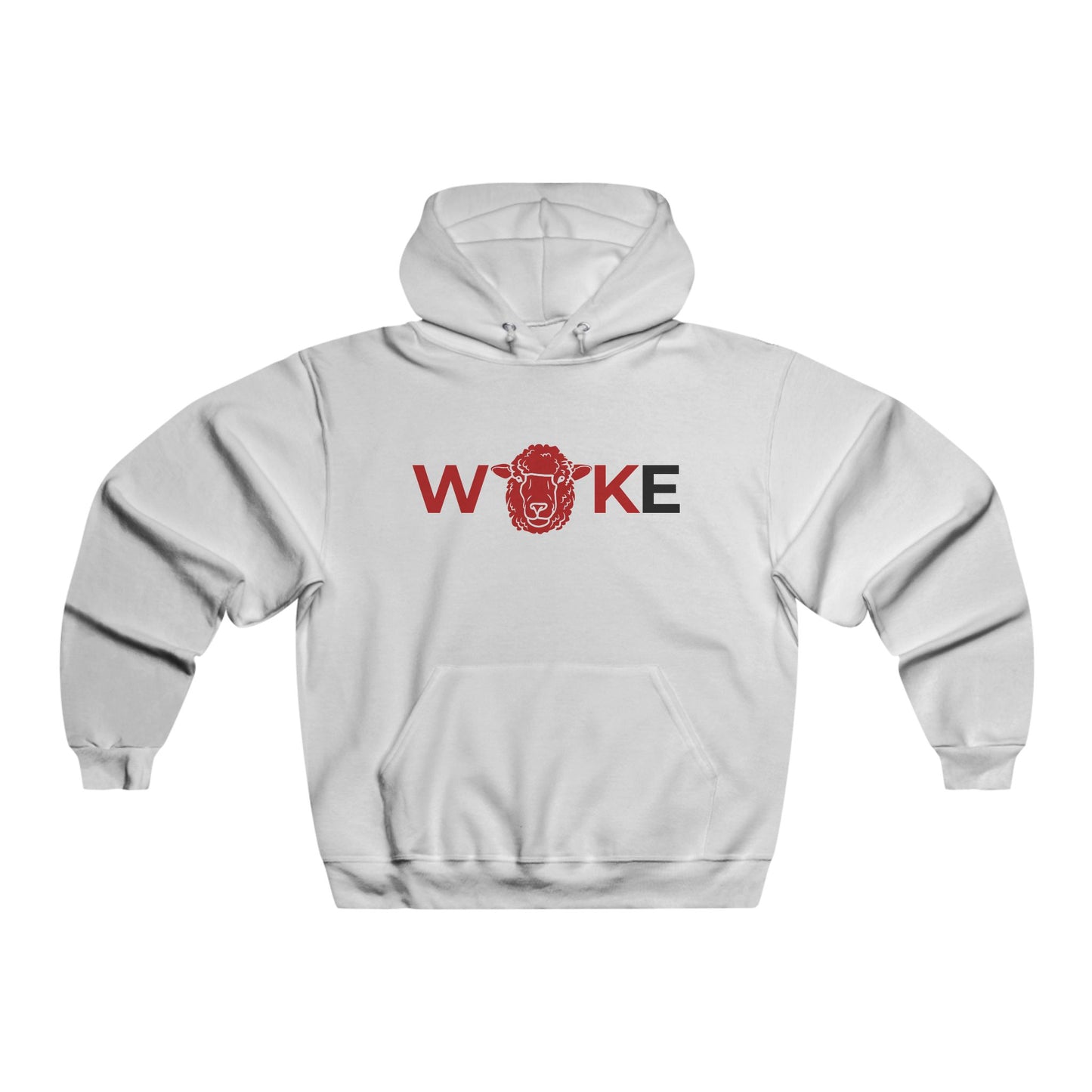 WOKE Men's Hooded Sweatshirt, Cozy Casual Wear, Perfect Gift for Activists, Streetwear Style, Layering Essential, Unisex Hoodie