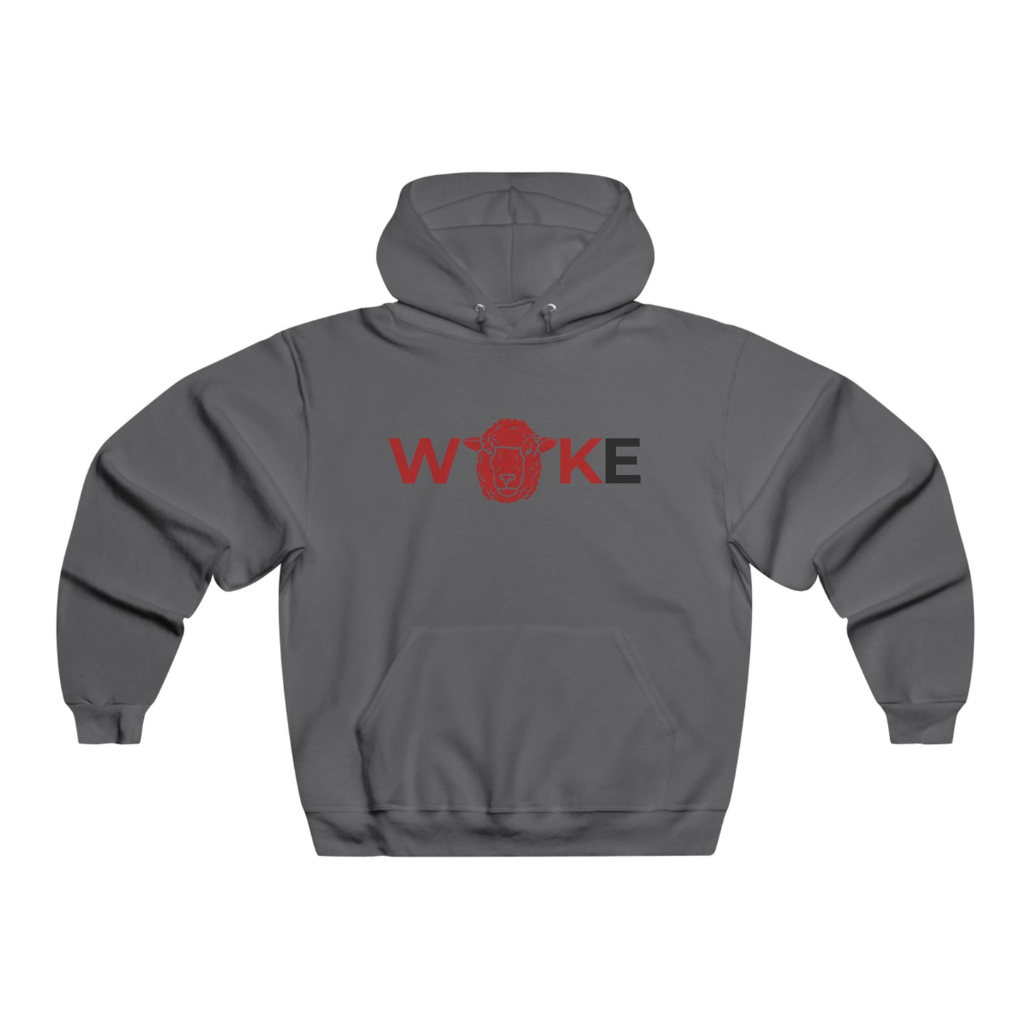WOKE Men's Hooded Sweatshirt, Cozy Casual Wear, Perfect Gift for Activists, Streetwear Style, Layering Essential, Unisex Hoodie