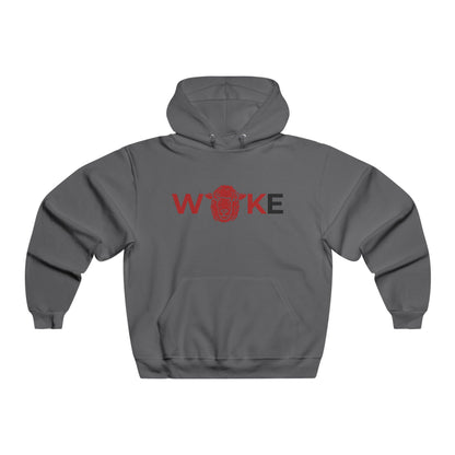 WOKE Men's Hooded Sweatshirt, Cozy Casual Wear, Perfect Gift for Activists, Streetwear Style, Layering Essential, Unisex Hoodie