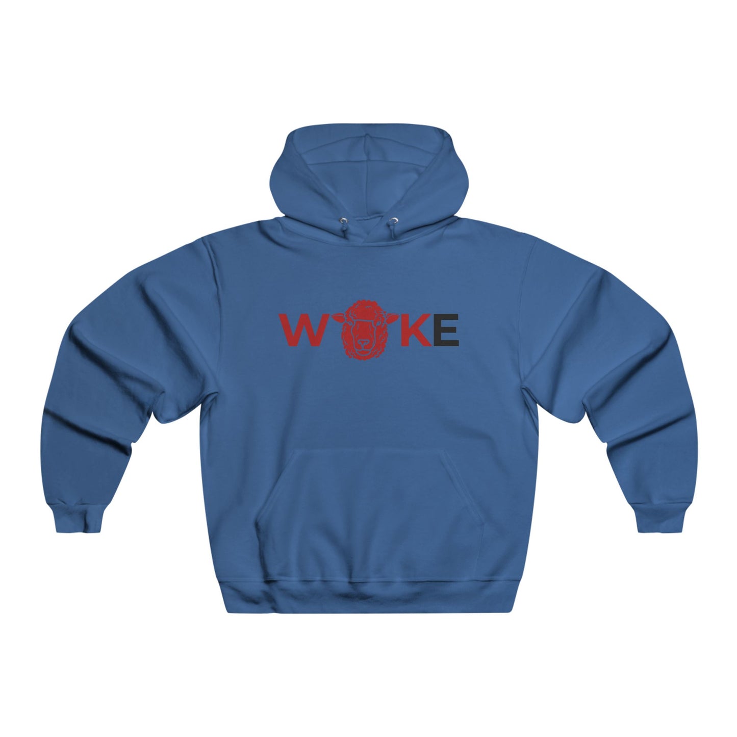 WOKE Men's Hooded Sweatshirt, Cozy Casual Wear, Perfect Gift for Activists, Streetwear Style, Layering Essential, Unisex Hoodie