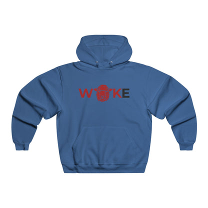 WOKE Men's Hooded Sweatshirt, Cozy Casual Wear, Perfect Gift for Activists, Streetwear Style, Layering Essential, Unisex Hoodie