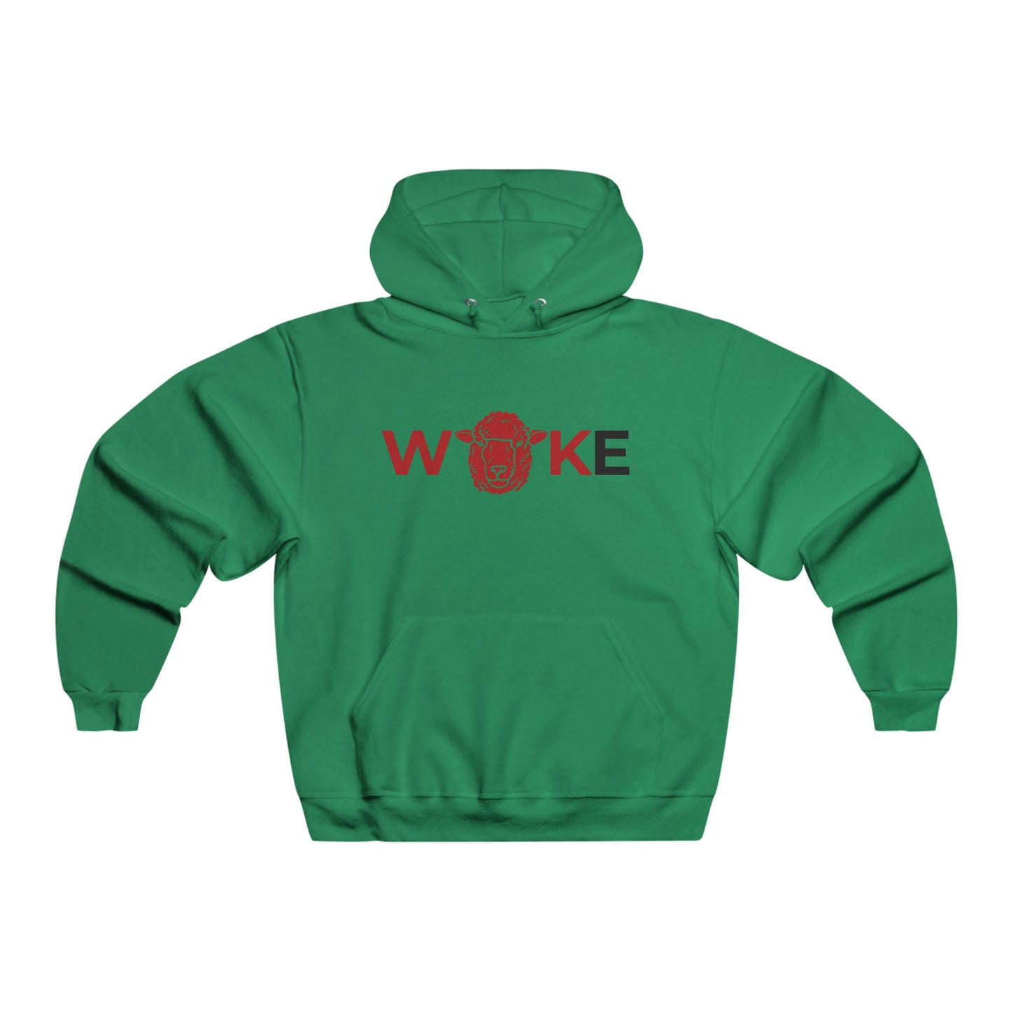 WOKE Men's Hooded Sweatshirt, Cozy Casual Wear, Perfect Gift for Activists, Streetwear Style, Layering Essential, Unisex Hoodie