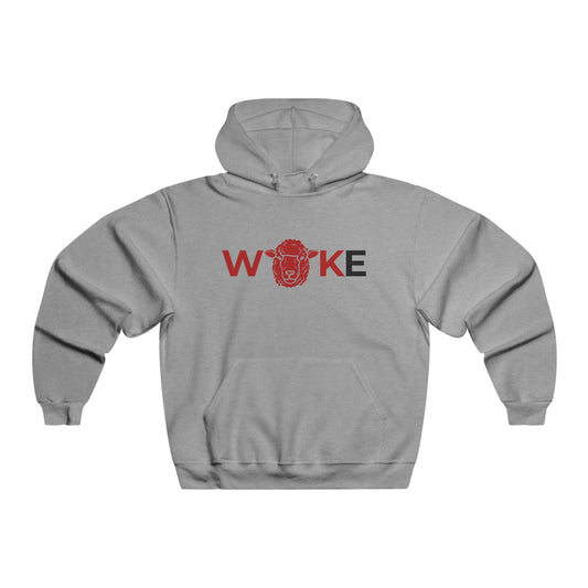 WOKE Men's Hooded Sweatshirt, Cozy Casual Wear, Perfect Gift for Activists, Streetwear Style, Layering Essential, Unisex Hoodie