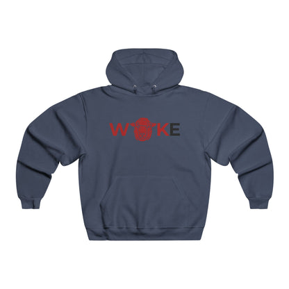 WOKE Men's Hooded Sweatshirt, Cozy Casual Wear, Perfect Gift for Activists, Streetwear Style, Layering Essential, Unisex Hoodie