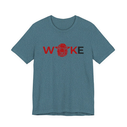 Woke Lion Unisex Tee, Empowerment Shirt, Casual Wear, Gift for Activists, Statement Clothing, Trendy Graphic Tee