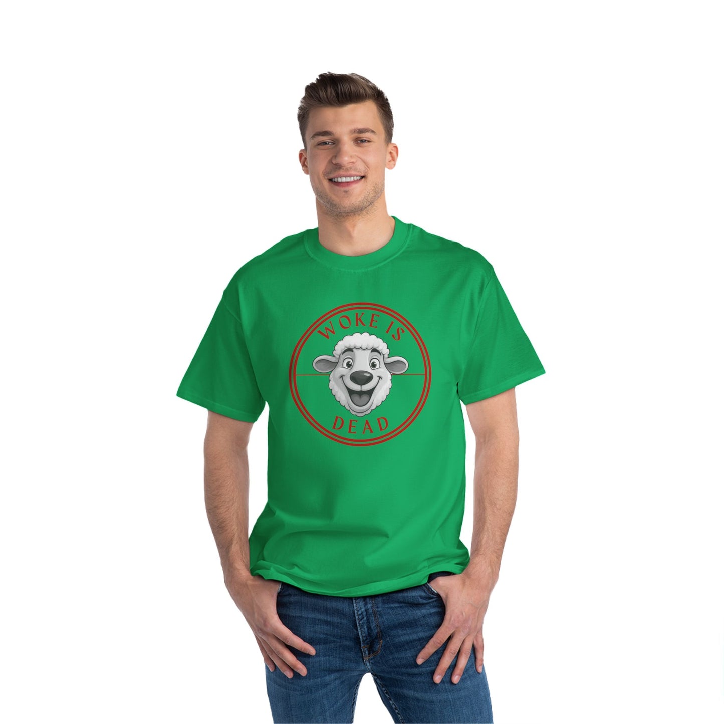 Woke Is Dead Short-Sleeve T-Shirt, Statement Tee, Casual Wear, Gift for Friends, Trendy Outfit, Humorous Shirt