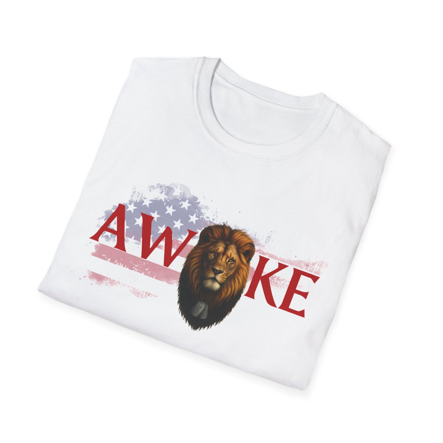 Awake Lion Graphic Unisex T-Shirt, Inspirational Apparel, Casual Wear, Gift for Him/Her, Freedom Tee
