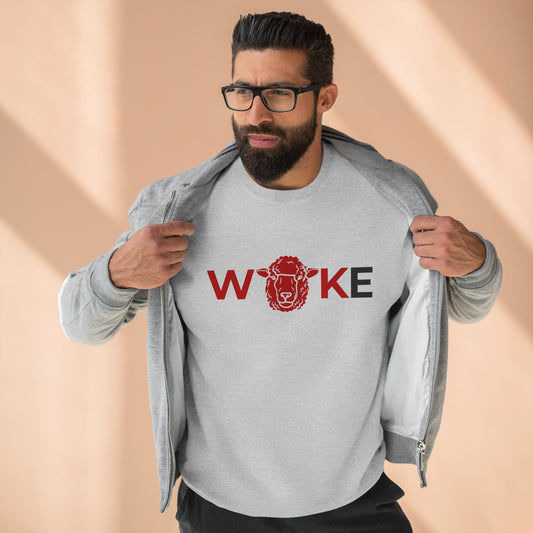 Woke Lion Unisex Crewneck Sweatshirt, Casual Wear, Statement Clothing, Gift Idea, Cozy Sweatshirt, Streetwear Style