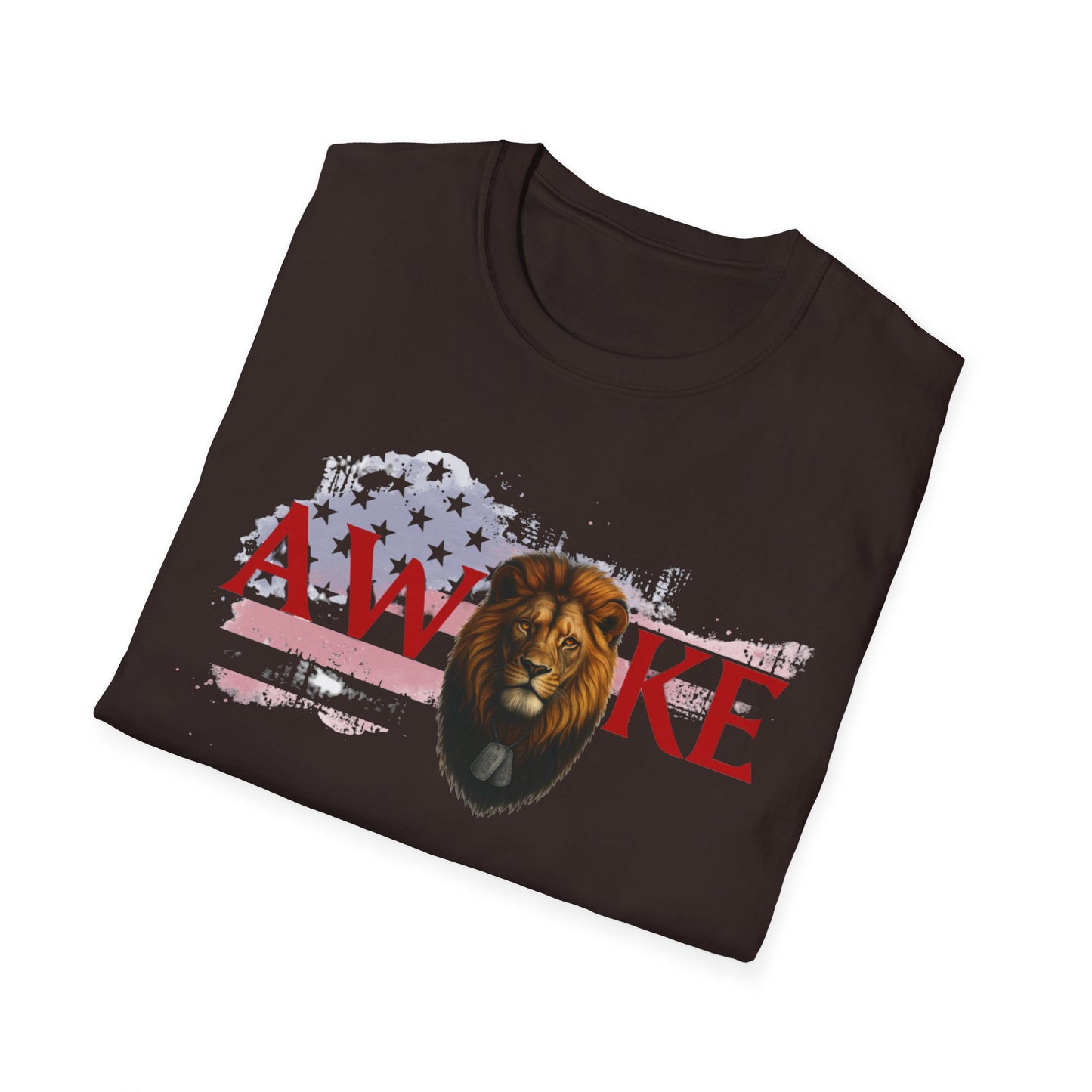 Awake Lion Graphic Unisex T-Shirt, Inspirational Apparel, Casual Wear, Gift for Him/Her, Freedom Tee