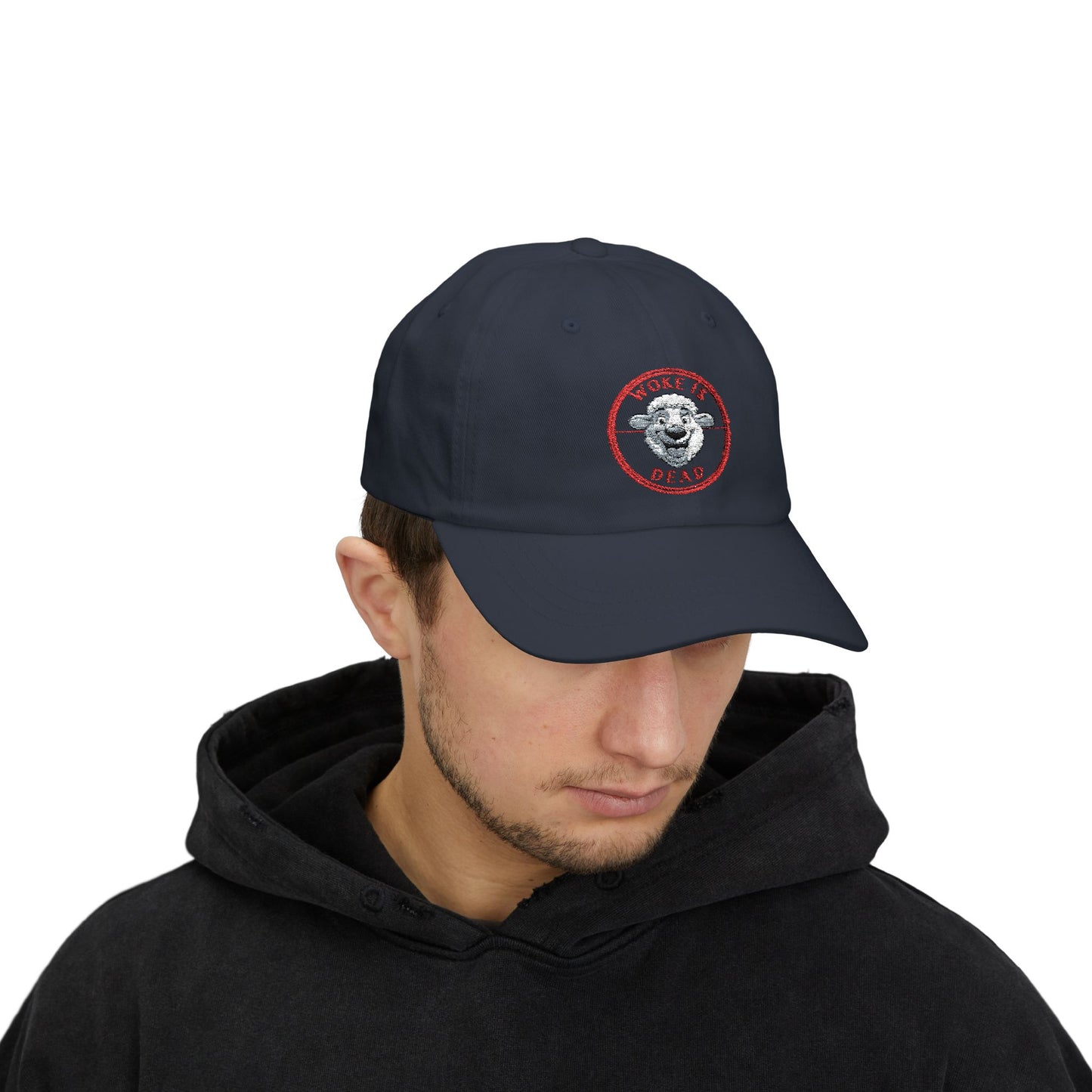 Stylish WOKE IS DEAD Dad Cap, Trendy White Dad Hat, Casual Fashion Accessory, Gift for Fathers Day, Summer Outing Hat