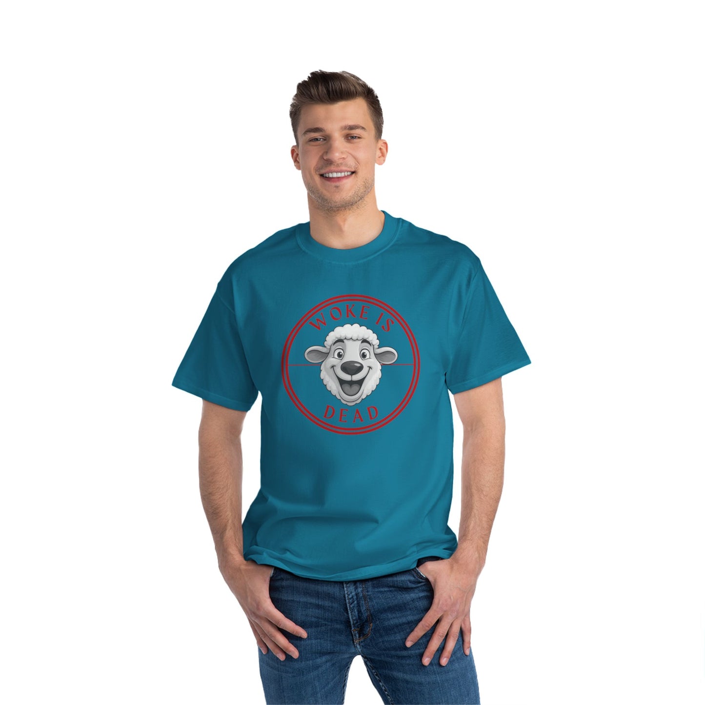 Woke Is Dead Short-Sleeve T-Shirt, Statement Tee, Casual Wear, Gift for Friends, Trendy Outfit, Humorous Shirt