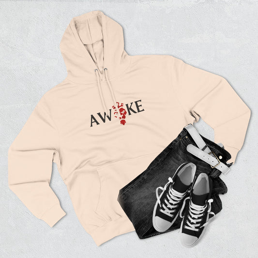 AWOKE Three-Panel Fleece Hoodie - Cozy Uni-Sex Style, Perfect for Chill Days, Gifts for Him/Her, Casual Wear, Oversized Comfort