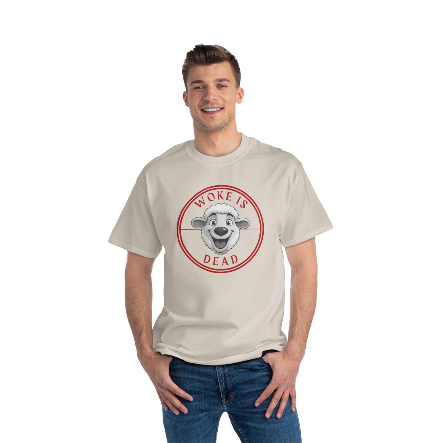 Woke Is Dead Short-Sleeve T-Shirt, Statement Tee, Casual Wear, Gift for Friends, Trendy Outfit, Humorous Shirt