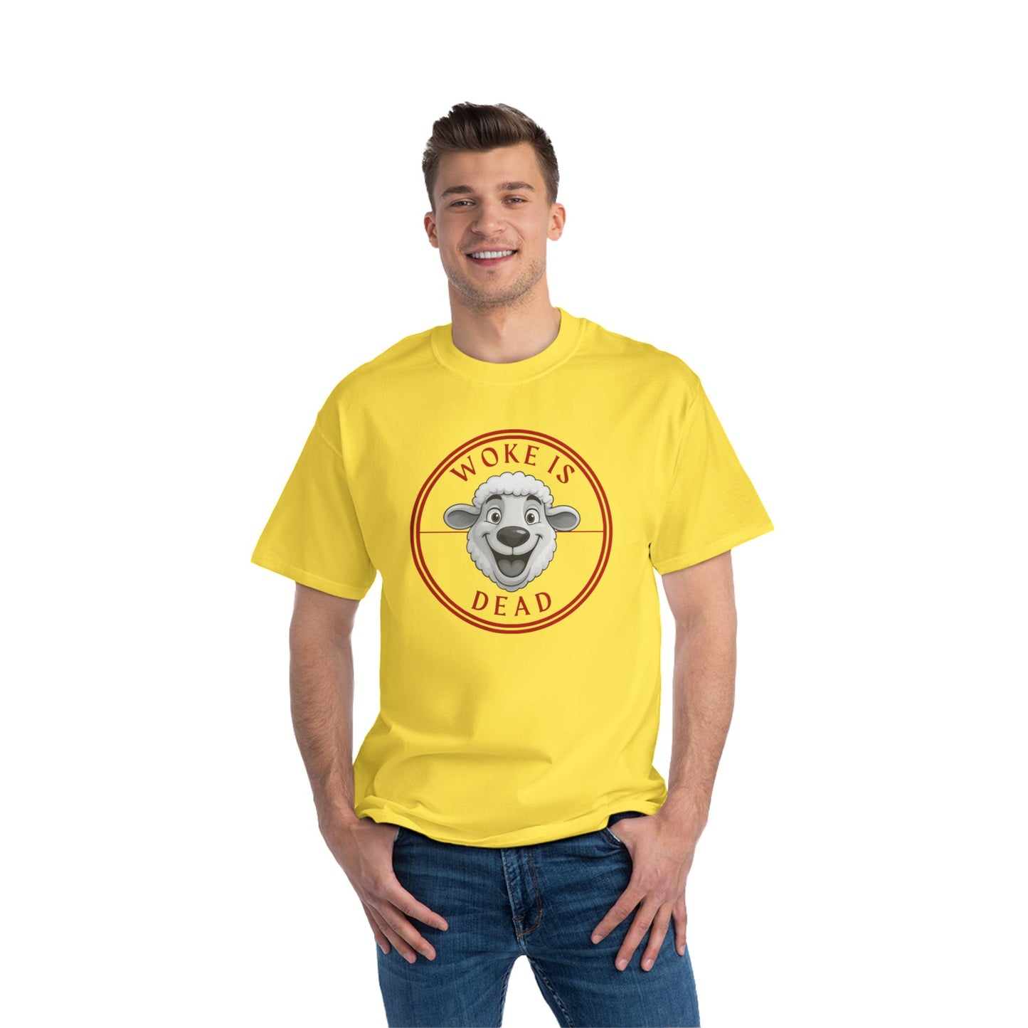 Woke Is Dead Short-Sleeve T-Shirt, Statement Tee, Casual Wear, Gift for Friends, Trendy Outfit, Humorous Shirt