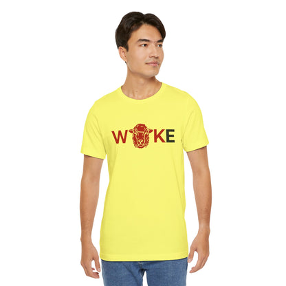 Woke Lion Unisex Tee, Empowerment Shirt, Casual Wear, Gift for Activists, Statement Clothing, Trendy Graphic Tee