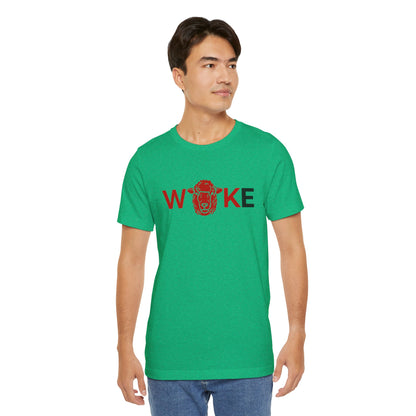 Woke Lion Unisex Tee, Empowerment Shirt, Casual Wear, Gift for Activists, Statement Clothing, Trendy Graphic Tee