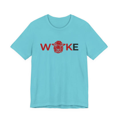 Woke Lion Unisex Tee, Empowerment Shirt, Casual Wear, Gift for Activists, Statement Clothing, Trendy Graphic Tee