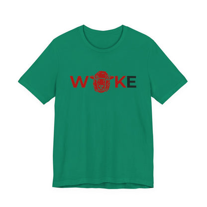 Woke Lion Unisex Tee, Empowerment Shirt, Casual Wear, Gift for Activists, Statement Clothing, Trendy Graphic Tee