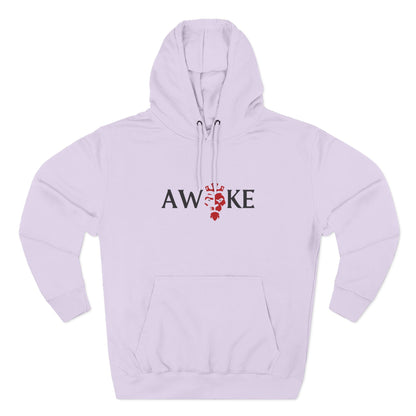 AWOKE Three-Panel Fleece Hoodie - Cozy Uni-Sex Style, Perfect for Chill Days, Gifts for Him/Her, Casual Wear, Oversized Comfort