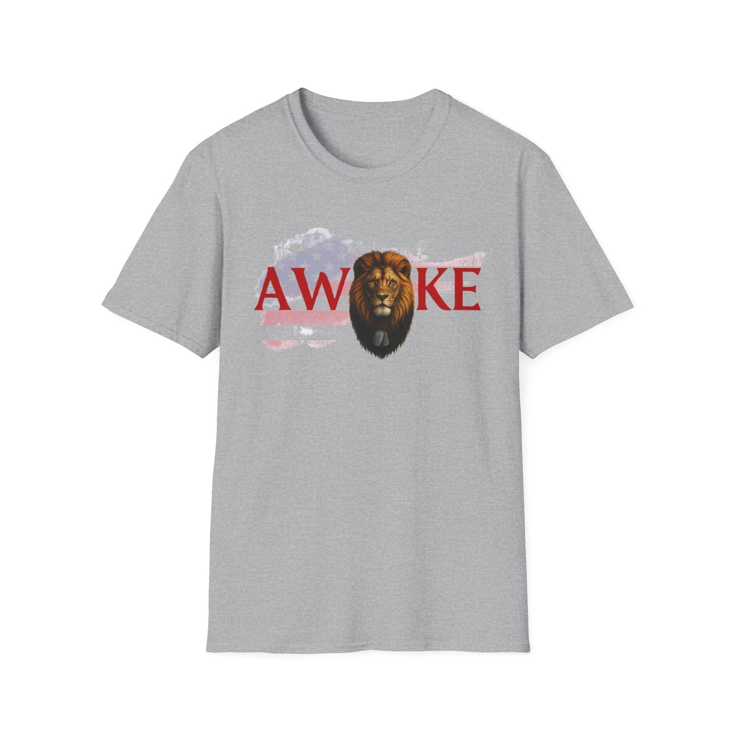 Awake Lion Graphic Unisex T-Shirt, Inspirational Apparel, Casual Wear, Gift for Him/Her, Freedom Tee