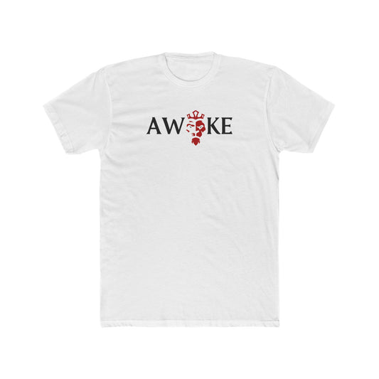 Red King Crown AWAKE Unisex Cotton Crew Tee, Casual Shirt, Graphic Tee, Gift for Him/Her, Mens/Womens T-shirt, Everyday Wear