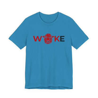 Woke Lion Unisex Tee, Empowerment Shirt, Casual Wear, Gift for Activists, Statement Clothing, Trendy Graphic Tee