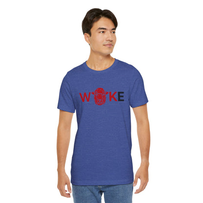 Woke Lion Unisex Tee, Empowerment Shirt, Casual Wear, Gift for Activists, Statement Clothing, Trendy Graphic Tee