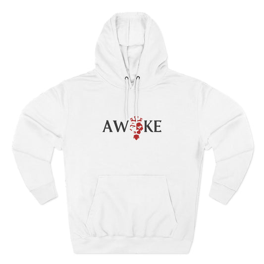 AWOKE Three-Panel Fleece Hoodie - Cozy Uni-Sex Style, Perfect for Chill Days, Gifts for Him/Her, Casual Wear, Oversized Comfort
