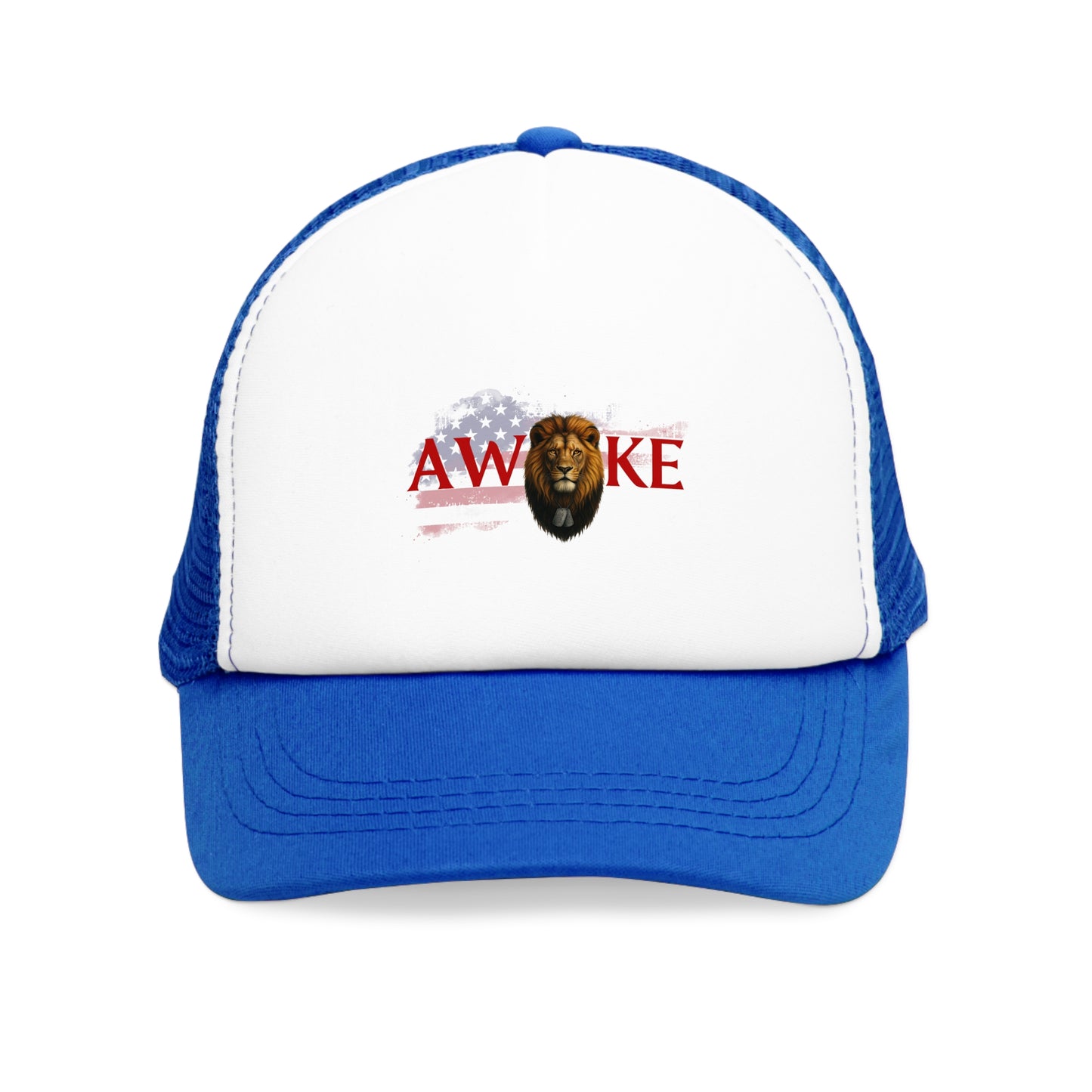 Awake Lion Mesh Cap - Casual Headwear for Outdoor Events, Father's Day Gift, Everyday Wear, Baseball Cap, Stylish Accessories