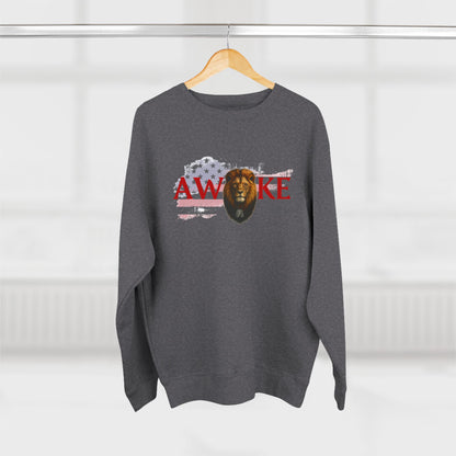 Awake Lion Unisex Crewneck Sweatshirt | Cozy Fashion, Gift for Him/Her, Casual Wear, Animal Lover Gift