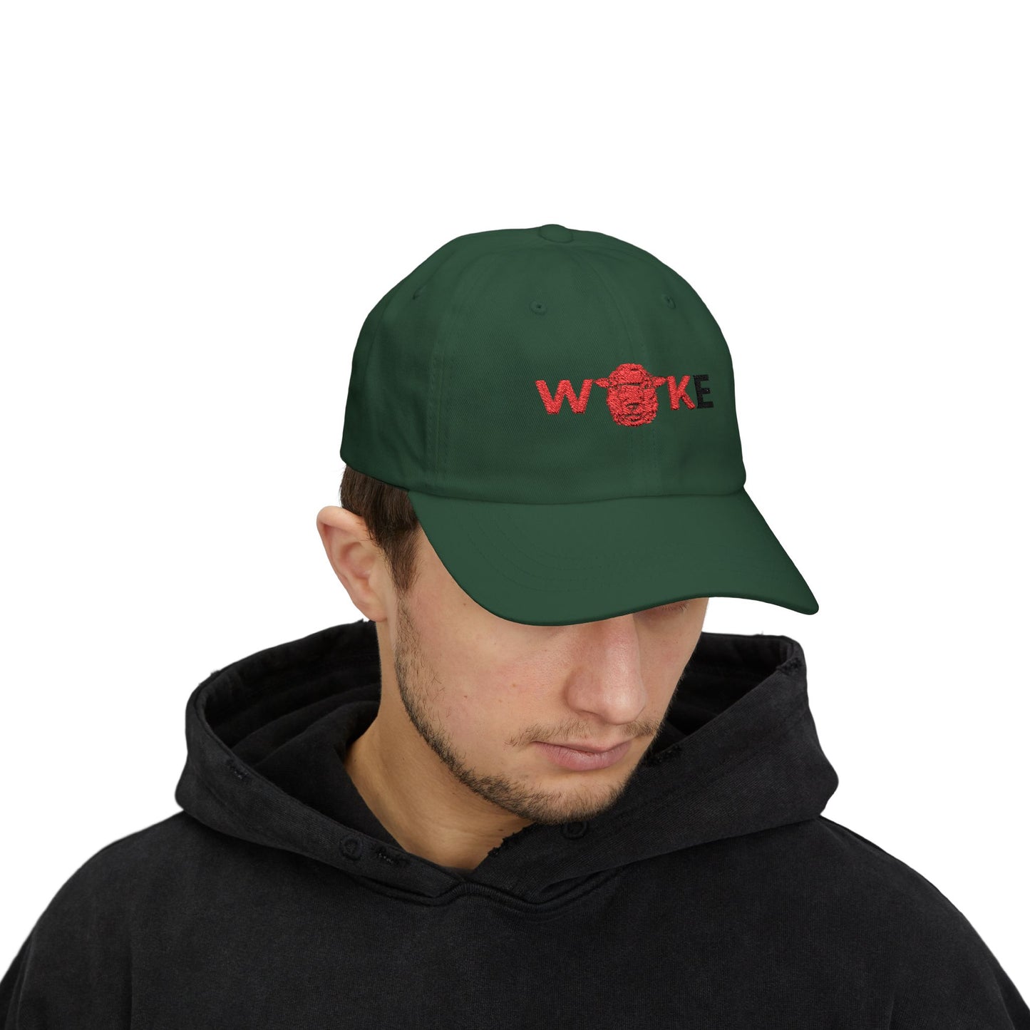 WOKE Classic Dad Cap, Trendy White Baseball Hat, Casual Everyday Wear, Gift for Dads, Fashionable Accessories for Men, Summer Essential