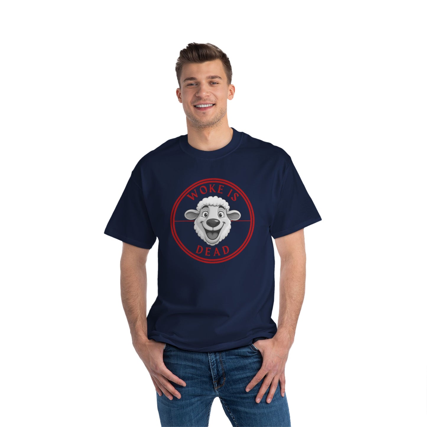 Woke Is Dead Short-Sleeve T-Shirt, Statement Tee, Casual Wear, Gift for Friends, Trendy Outfit, Humorous Shirt