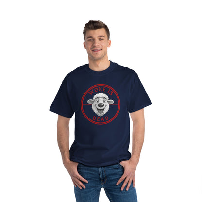 Woke Is Dead Short-Sleeve T-Shirt, Statement Tee, Casual Wear, Gift for Friends, Trendy Outfit, Humorous Shirt