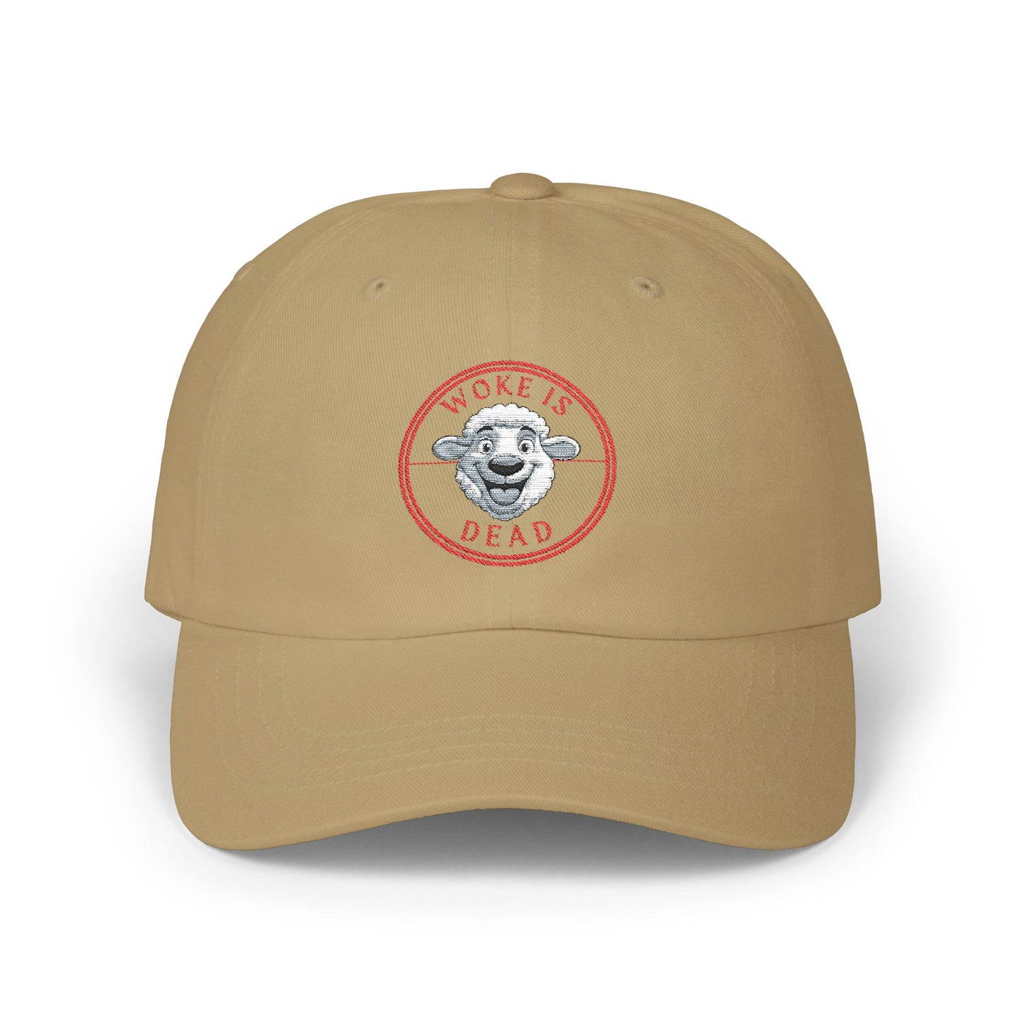 Stylish WOKE IS DEAD Dad Cap, Trendy White Dad Hat, Casual Fashion Accessory, Gift for Fathers Day, Summer Outing Hat