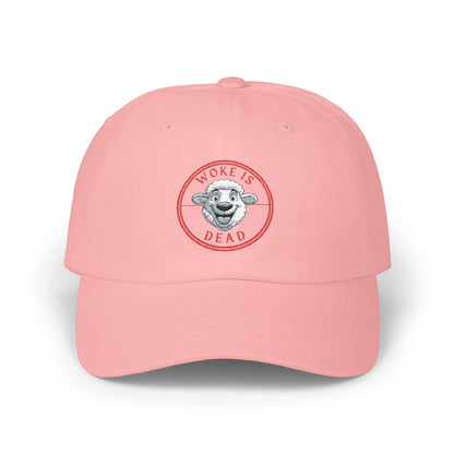 Stylish WOKE IS DEAD Dad Cap, Trendy White Dad Hat, Casual Fashion Accessory, Gift for Fathers Day, Summer Outing Hat