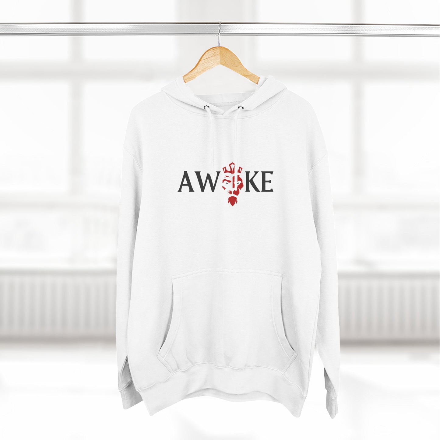 AWOKE Three-Panel Fleece Hoodie - Cozy Uni-Sex Style, Perfect for Chill Days, Gifts for Him/Her, Casual Wear, Oversized Comfort