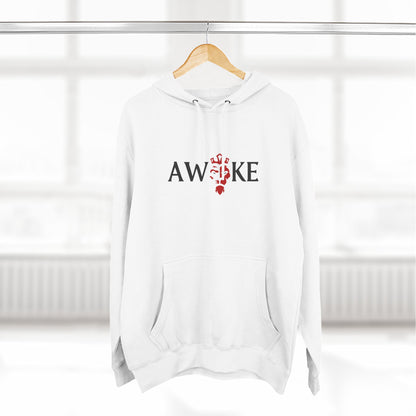 AWOKE Three-Panel Fleece Hoodie - Cozy Uni-Sex Style, Perfect for Chill Days, Gifts for Him/Her, Casual Wear, Oversized Comfort
