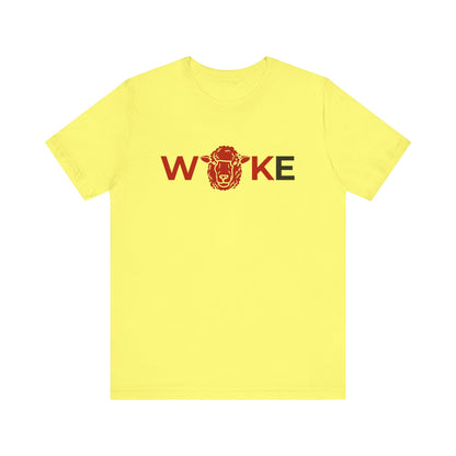 Woke Lion Unisex Tee, Empowerment Shirt, Casual Wear, Gift for Activists, Statement Clothing, Trendy Graphic Tee